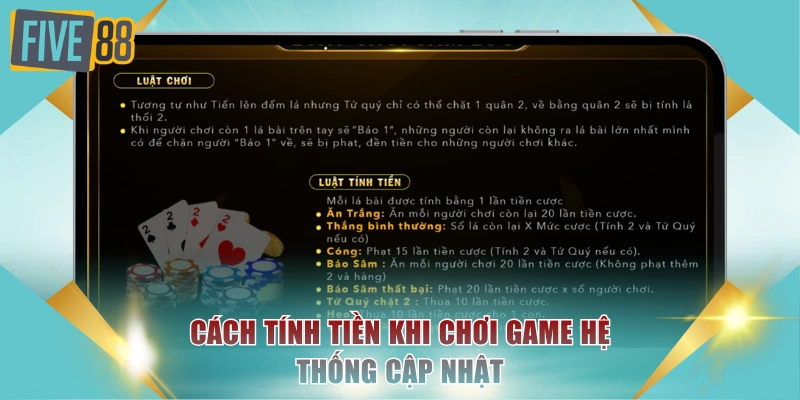Cách tính tiền khi chơi game hệ thống cập nhật