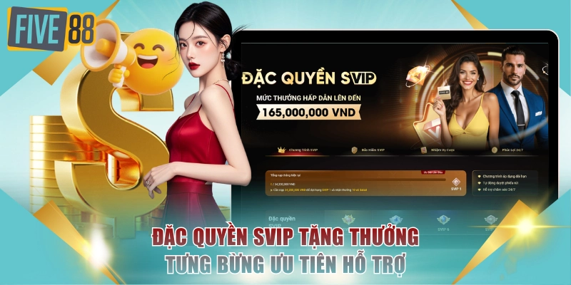 Đặc quyền SVIP tặng thưởng tưng bừng ưu tiên hỗ trợ