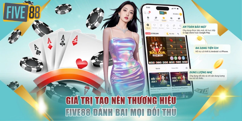 Giá trị tạo nên thương hiệu FIVE88 đánh bại mọi đối thủ