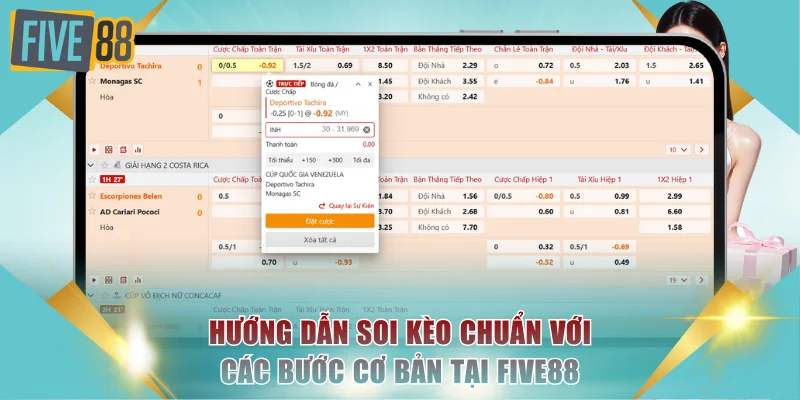 Hướng Dẫn Soi Kèo Chuẩn Với Các Bước Cơ Bản Tại FIVE88 1 Hướng dẫn soi kèo