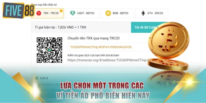 Lựa chọn một trong các ví tiền ảo phổ biến hiện nay