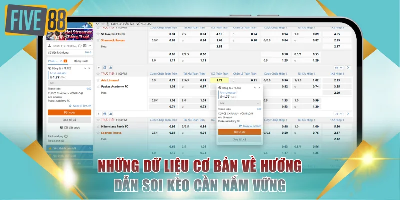 Những dữ liệu cơ bản về hướng dẫn soi kèo cần nắm vững